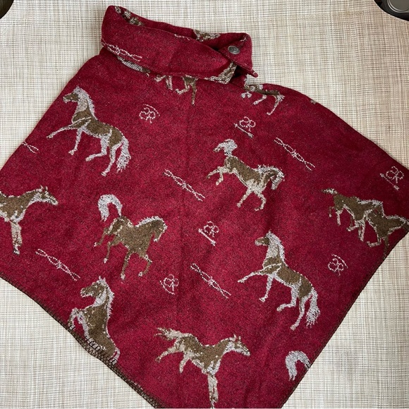 Rhonda Stark Button Collar Poncho - Picture 3 of 5